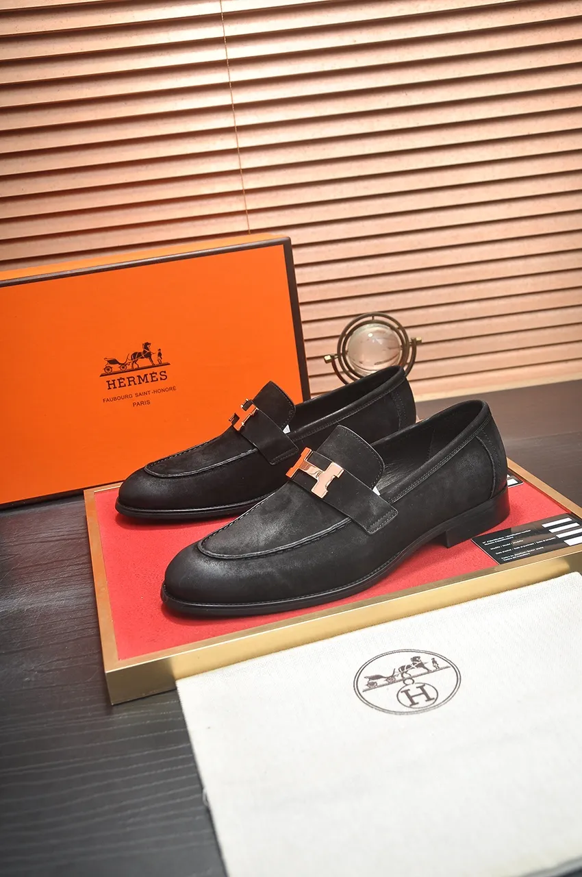 Men's shoes💰520💶[HERMES] (cowhide lining)🍀Italian top luxury🍀He does not pursue novel styles and gorgeous colors, but attracts the favor of successful men with his flawless, elegant and classic style. Formal leather shoes This very comfortable, simple and stable style allows you to easily match any style! The pattern is absolutely 1:1 refined from the original case, and we strive for excellence in materials, imported cowhide + cowhide lining💪💪💪extraordinary texture👍! .Code number: 38-45 (45 customized)